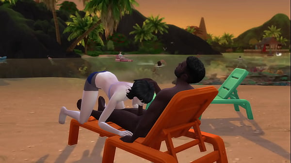 BBC at the beach - Sims 4