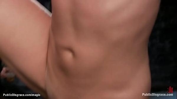 Blonde made to swallow balls in public