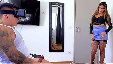 PERVY STEPMOM! She caught her stepson masturbating and sat on his cock!