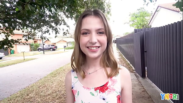 YNGR - Petite Brunette Daisy Bean Loves To Flash And To Ride Big Black Cocks