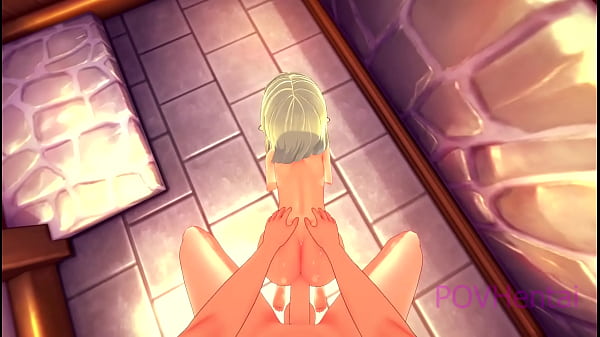 Povhentai - (Trap) Elf maid helps you wash