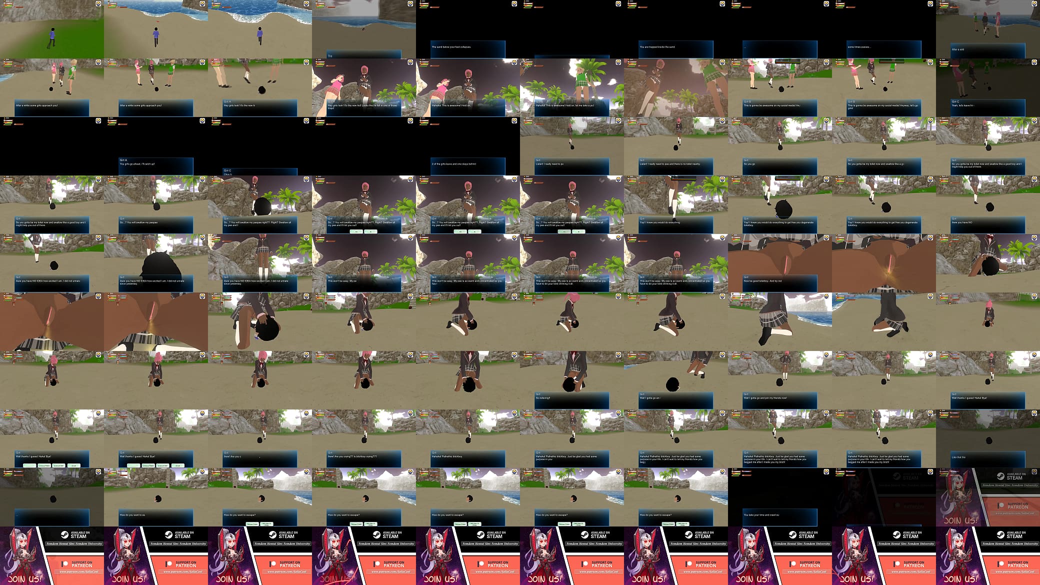 Femdom University Beach PISS Scene 预览图