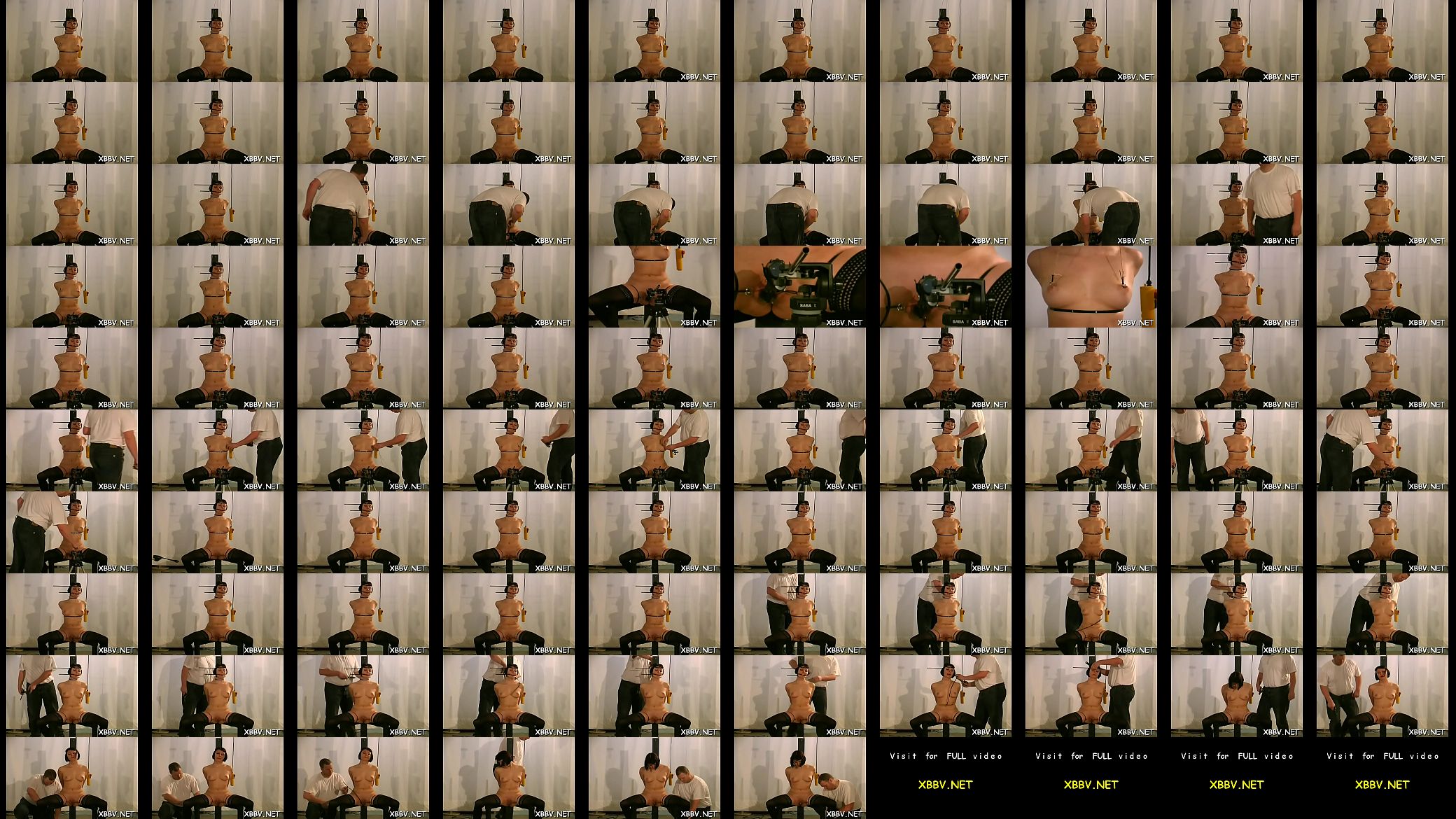 Bare babe gets tits roughly stimulated in perverted bdsm 预览图