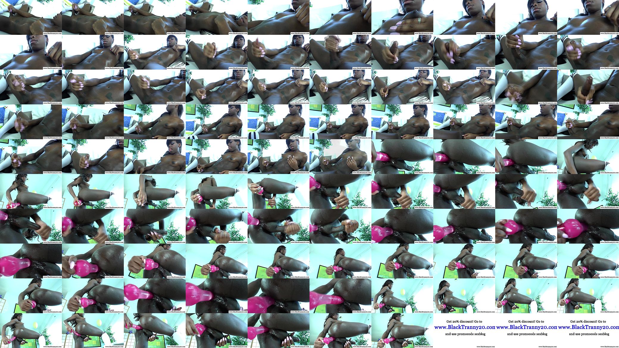 Ebony shemale trans in solo 预览图