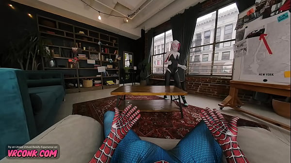 VR Conk Spider-Gwen XXX Parody - Hot Kiara Cole As Gwen Stacy cosplay VR Porn