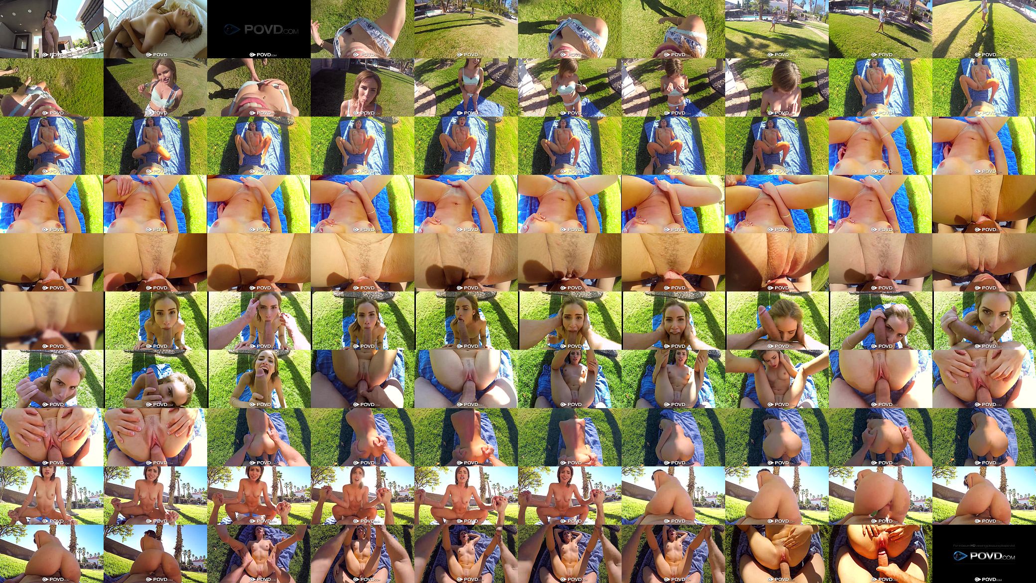 POVD - Natasha White masturbates and fucks outdoors pov style 预览图