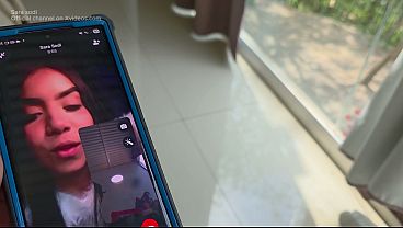 He finally video-called me from his car after I begged him so much.