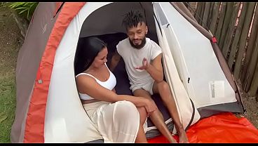 I fucked the hot, big-bootied girl at the campsite - I pounded the pussy of the hot, big-bootied chick outdoors and the slut swallowed all my cum.
