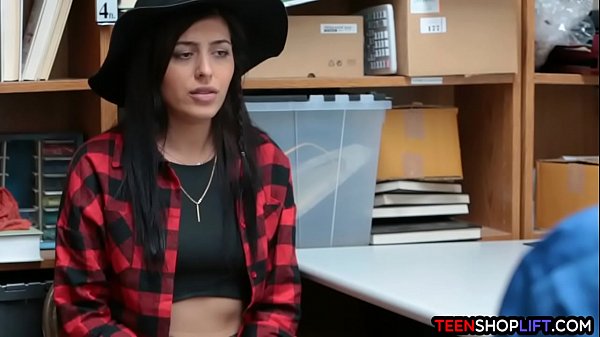 Download Video - Security guards fuck a cute teen shoplifter in their office