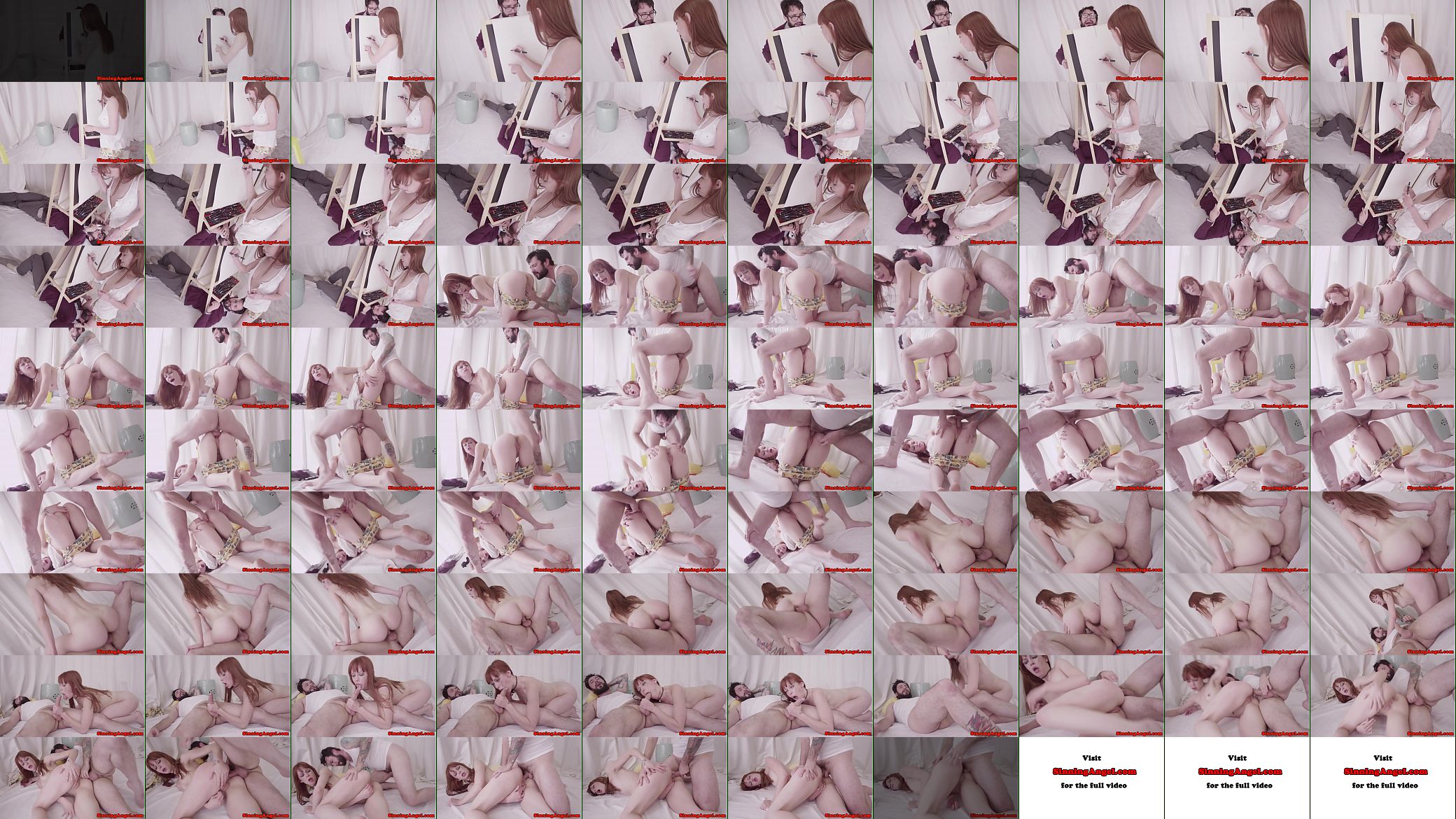 Gaping glam redhead banged in both holes 预览图