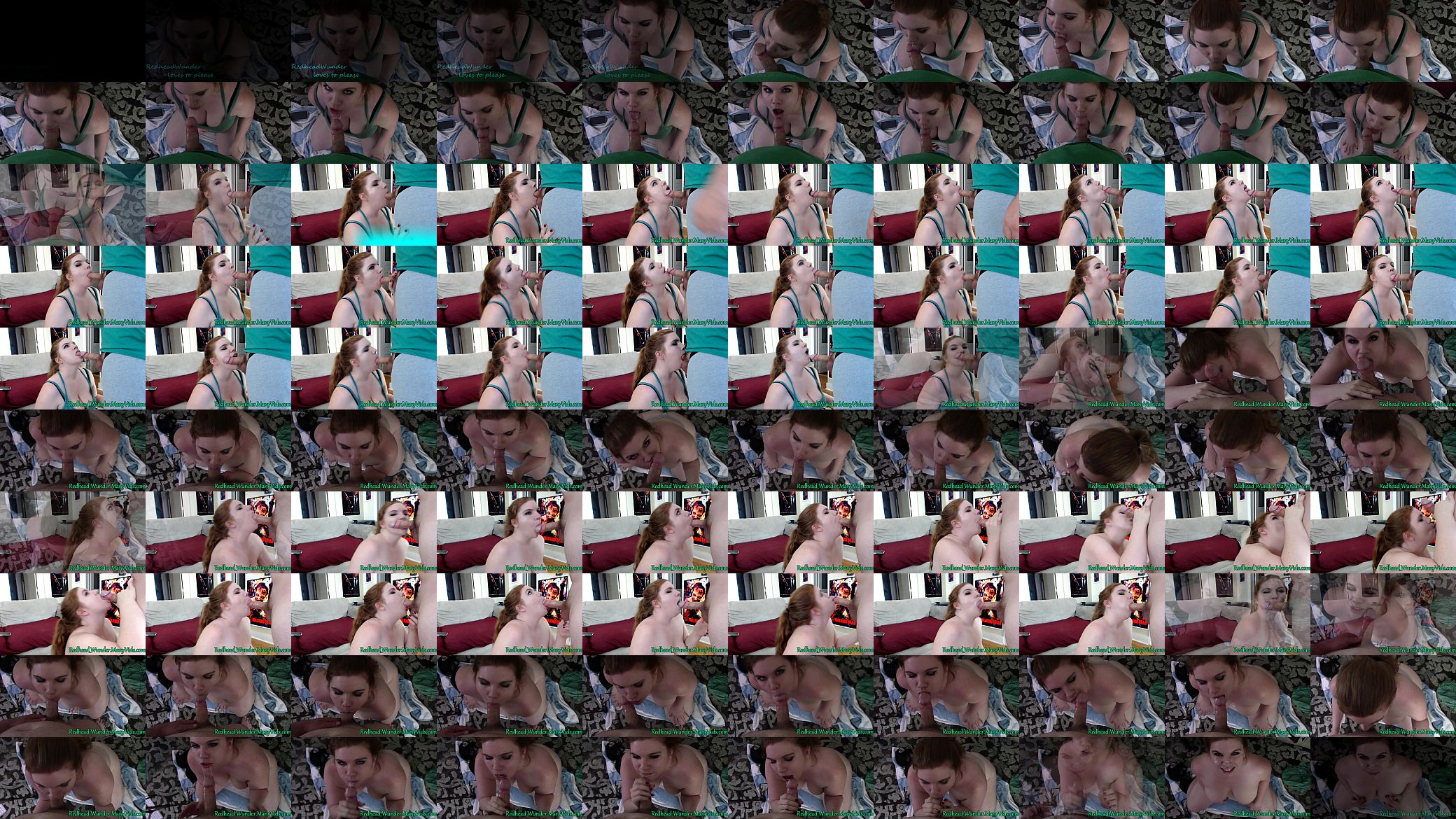 RedheadWunder and MrMatMo amateur couple blowjob/deepthoat 预览图