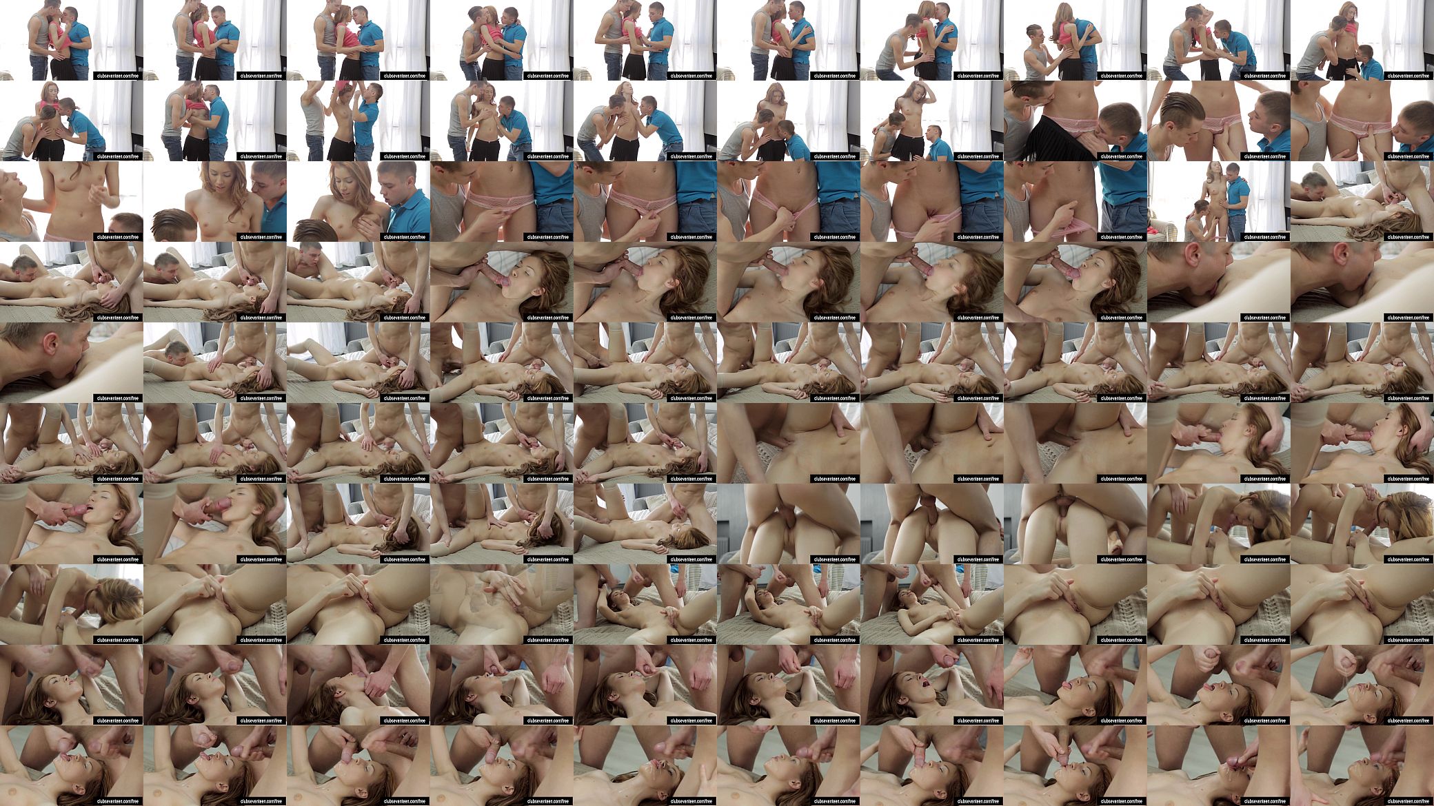 Teen Camila gets double fucked and facialized 预览图