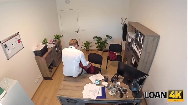 LOAN4K. Young redhead bitch came to show her big tits and fuck in the office for a loan