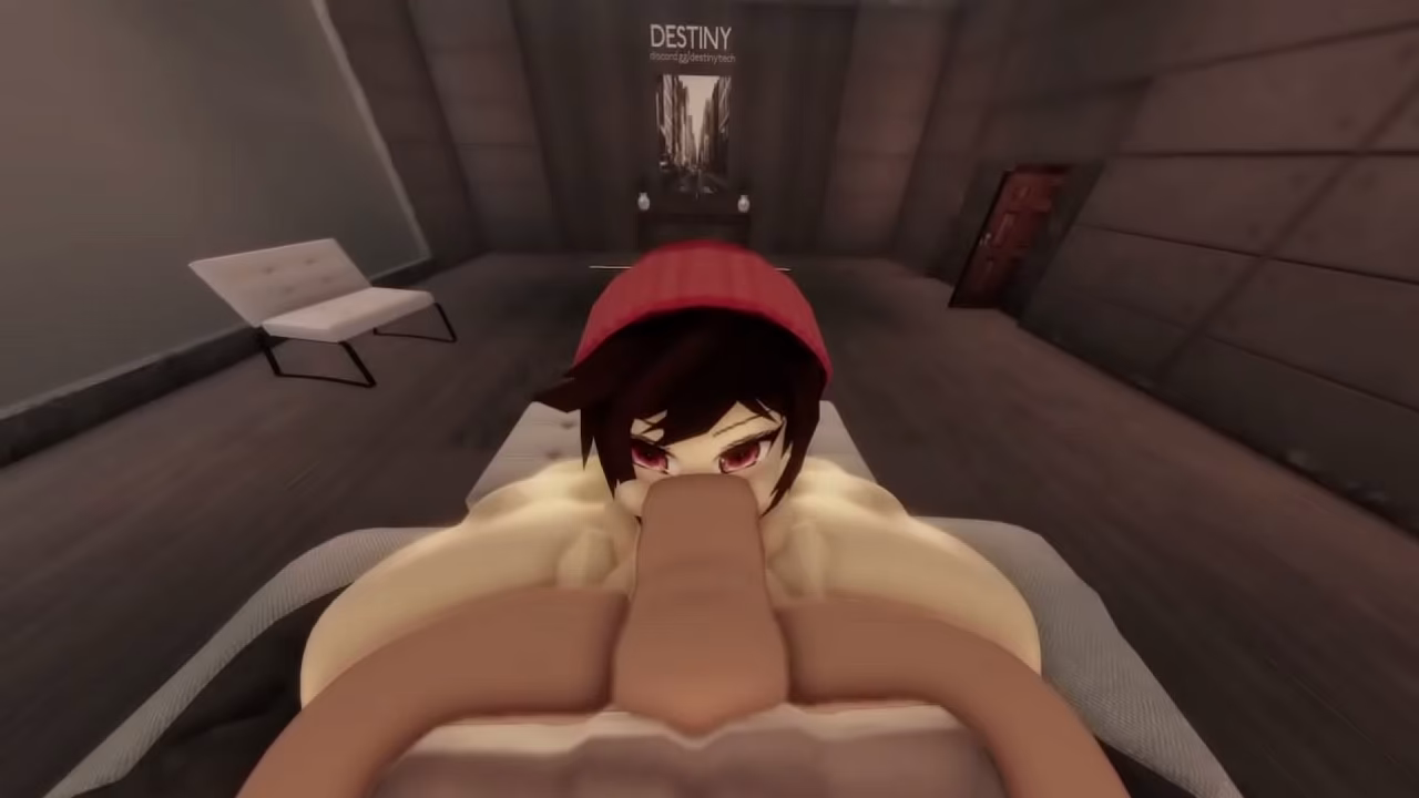 Roblox slut deepthroats dick