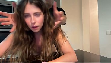 I wanted a massage and ended up getting fucked in the kitchen by my stepfather, amateur video.