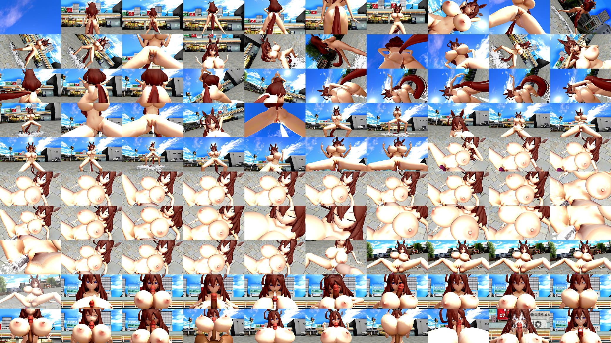Uma Musume MMD Mihono Bourbon Hentai Masturbation Dance 预览图