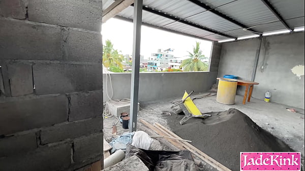 We couldn't hold back so had a quick sex on a construction site