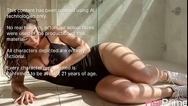 Busty stepmom fucks her stepson in the bathroom, her pussy is so horny [Ai]