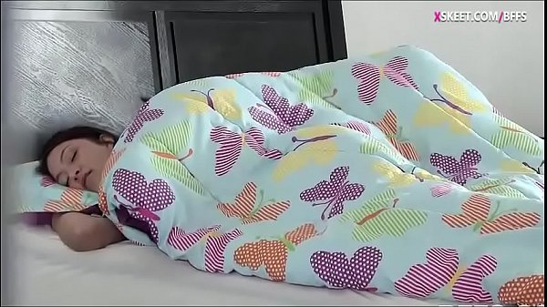 Download Video - Beautiful amateur teen besties had a sleepover then one of them gets pounded by big hard dick in bed