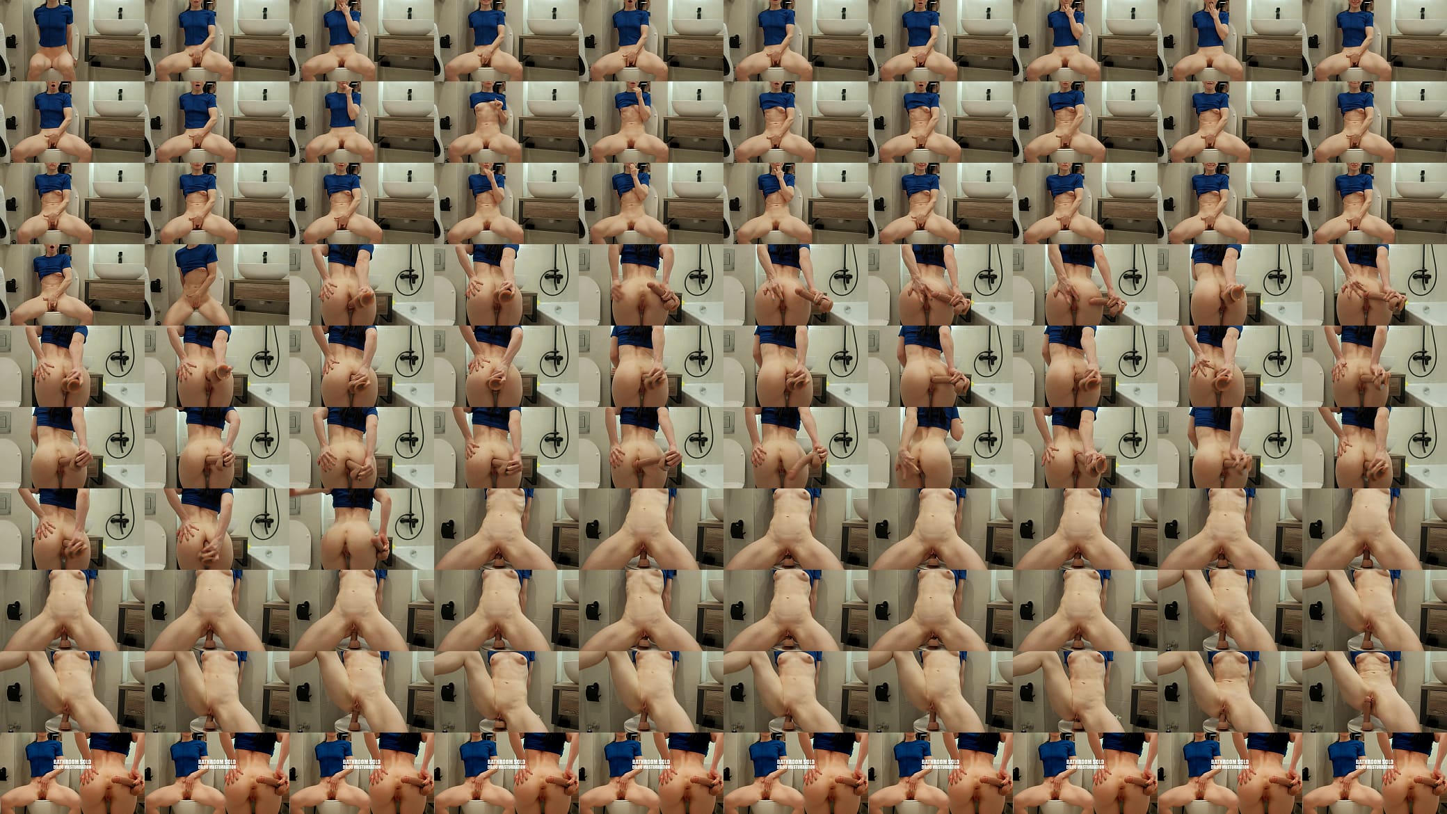 Fucking my ass in the bathroom, stretching it with a big toy 预览图