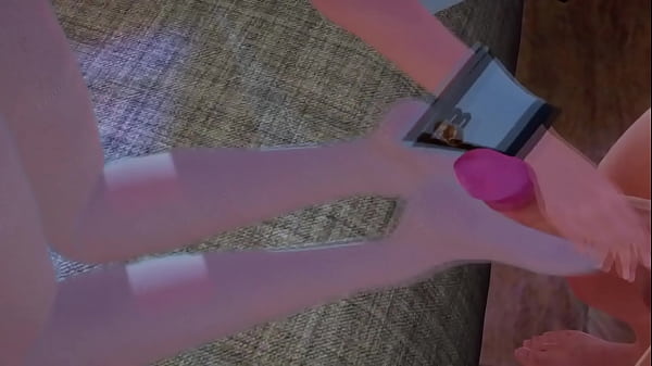 Hentai Bunnies give Foot job in Threesome Foot job