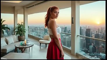 high heels on, skirt up and panties aside [AI-gen]