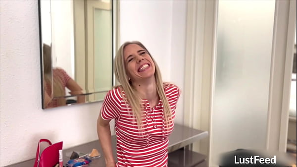 Petite blondie Nesty fucks and sucks in her hotel room