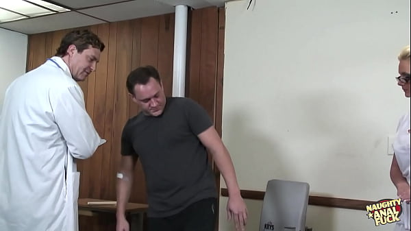 Busty blonde nurse gets her juicy ass drilled by the hung doctor until he cums