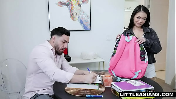 Petite Asian Teen Stepsister Paisley Paige StepFamily Fucked By Stepbrother On Kitchen Table