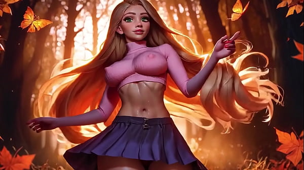 Cute Blonde Girl Bouncing Tits and Hard Nipples AI free