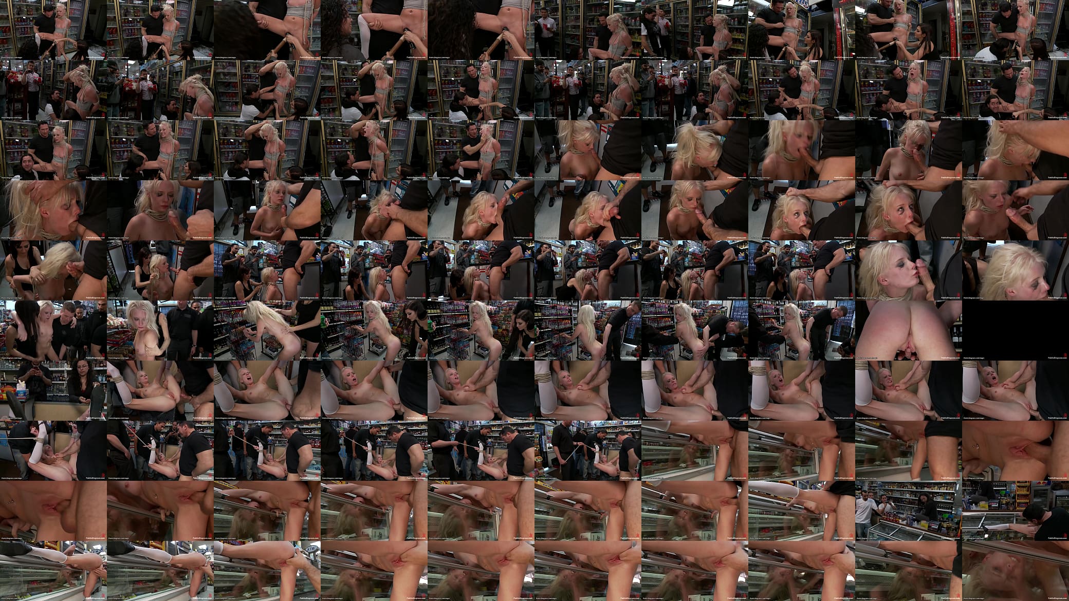 Tiny blonde deep throated in public 预览图