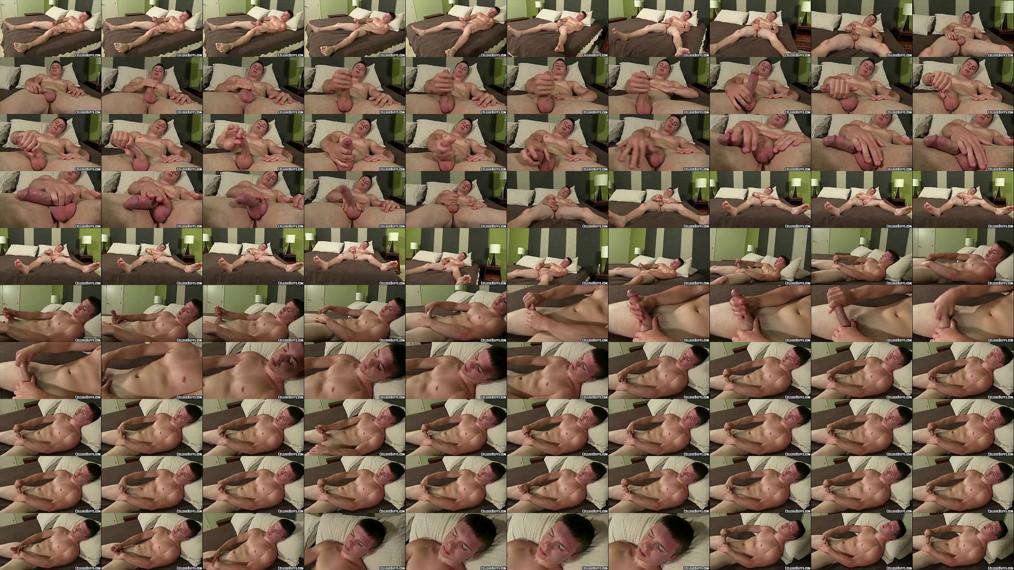Horny amateur frat boy tugging on his hard cock 预览图