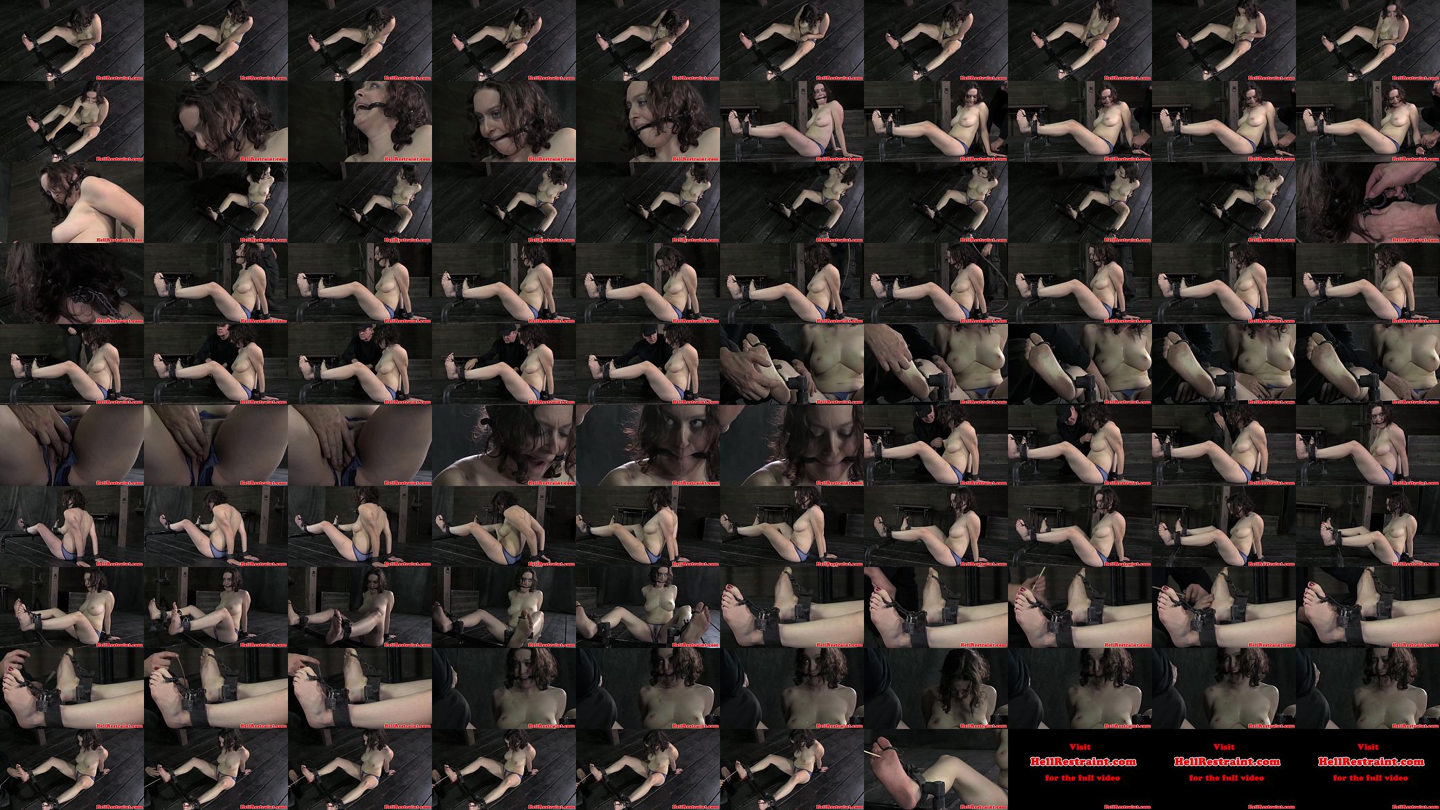 Busty mouth gagged bdsm sub bastinado 预览图