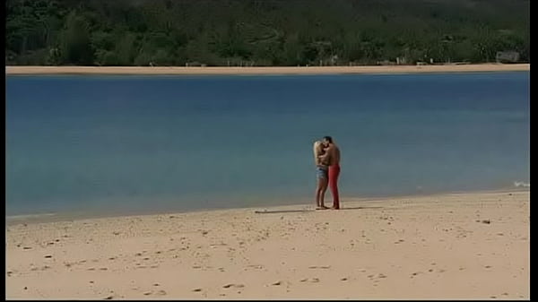Jemstone Sits on the Beach Getting a Facial after Riding a Hard Dick