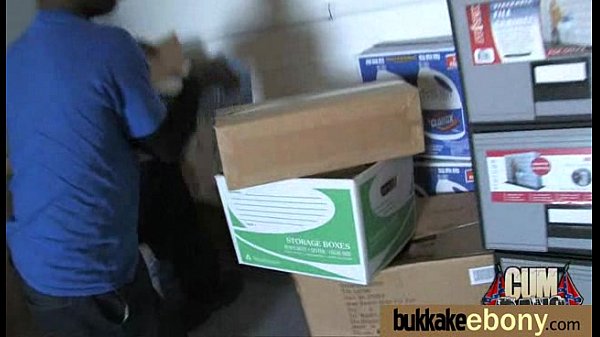 Ebony in a huge bukkake 11