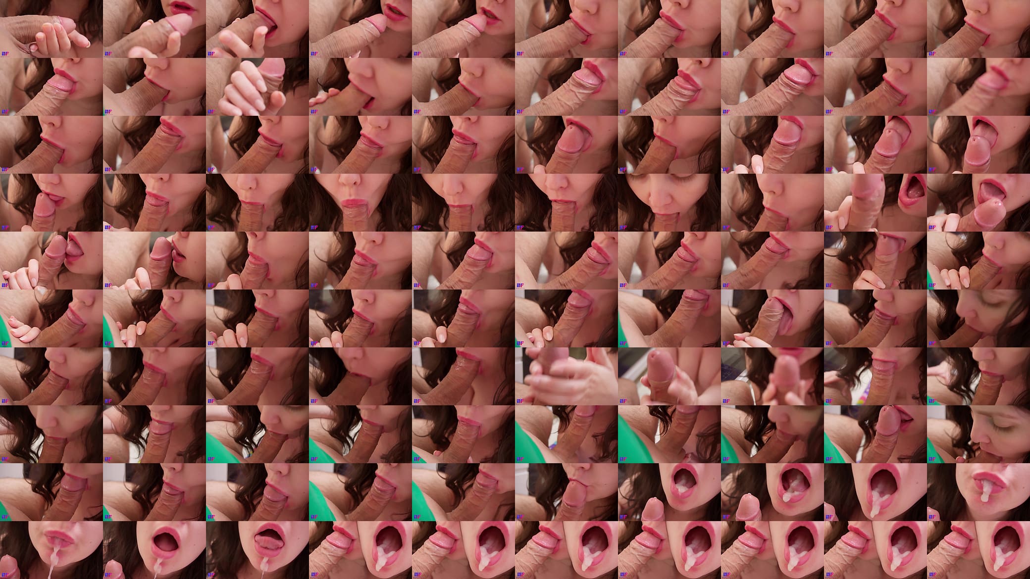 Juicy close-up blowjob with cum in mouth 预览图
