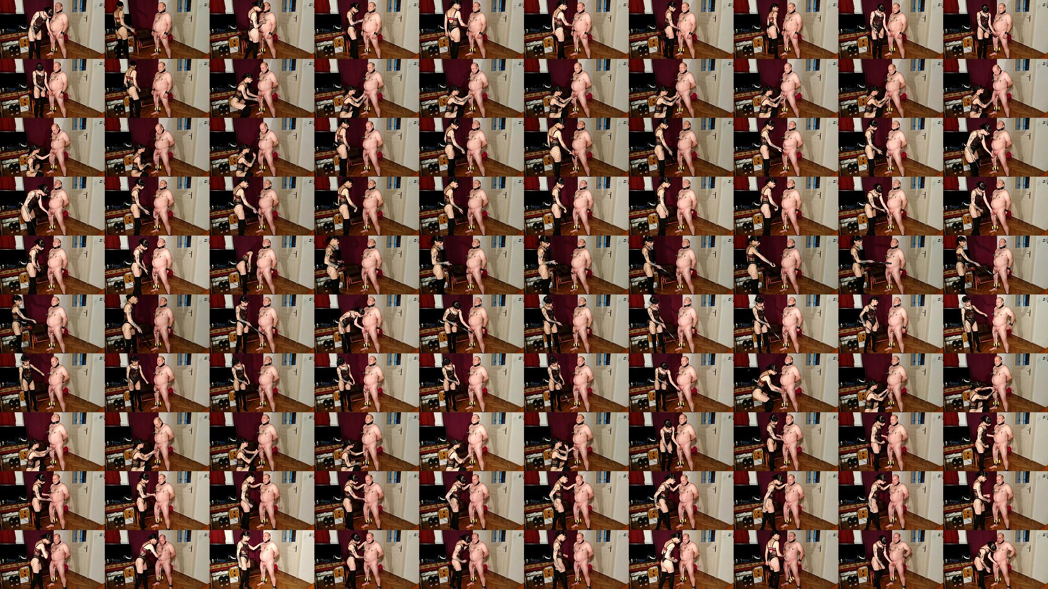 Beth Kinky - Sexy goth domina cbt and belly punch her slave pt1 HD 预览图