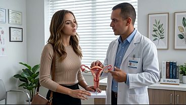 BEAUTIFUL WOMAN WANTS TO GET PREGNANT AND HER GYNECOLOGIST TAKES ADVANTAGE OF IT TO FUCK HER, PORN IN SPANISH- AI PORN