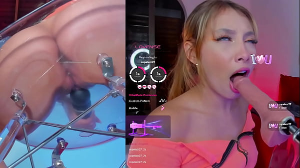 blonde enjoying her toy (Machine)