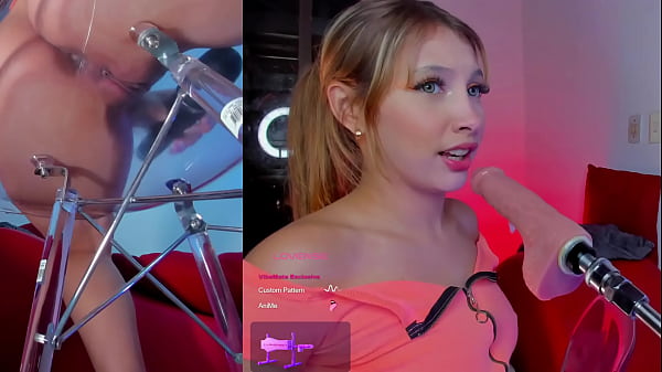 blonde enjoying her toy (Machine)