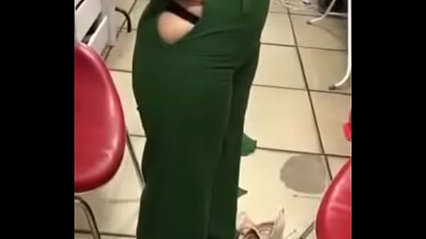Trying on clothes in the dressing room