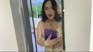 MY TOWEL FALLS OFF IN FRONT OF A LATINA PREACHER! - SPANISH PORN