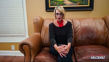 Diana Dominates The Audition With Her Big Tits In Red Stockings!