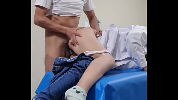 Real spy camera couple of workers at the Central Polyclinic of Puebla