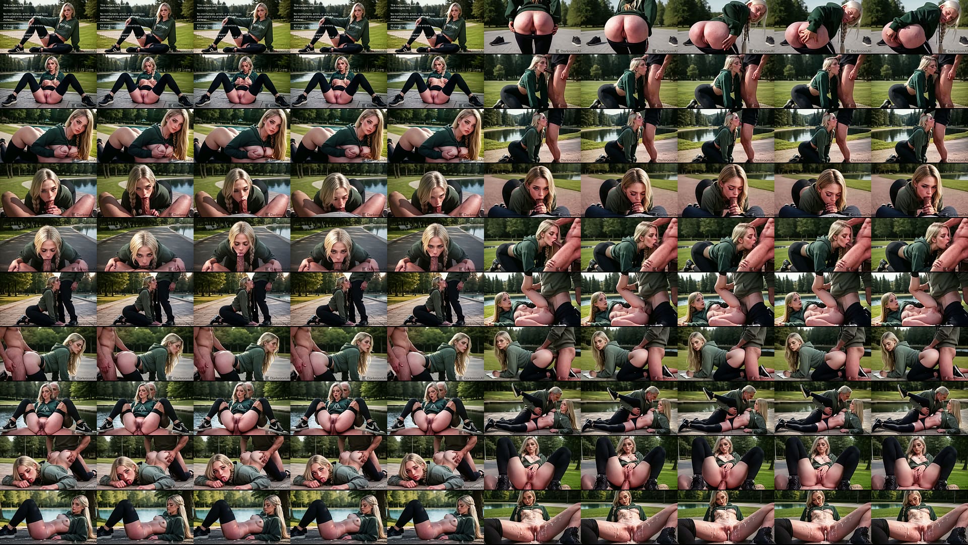 Blonde nympho loves sucking with grandpas in the park [AI Generated] 预览图