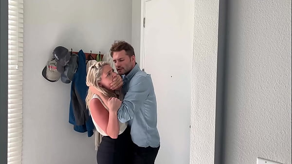Blonde Curvy Milf Gets Surprised by Coworker and Roughly Fucked