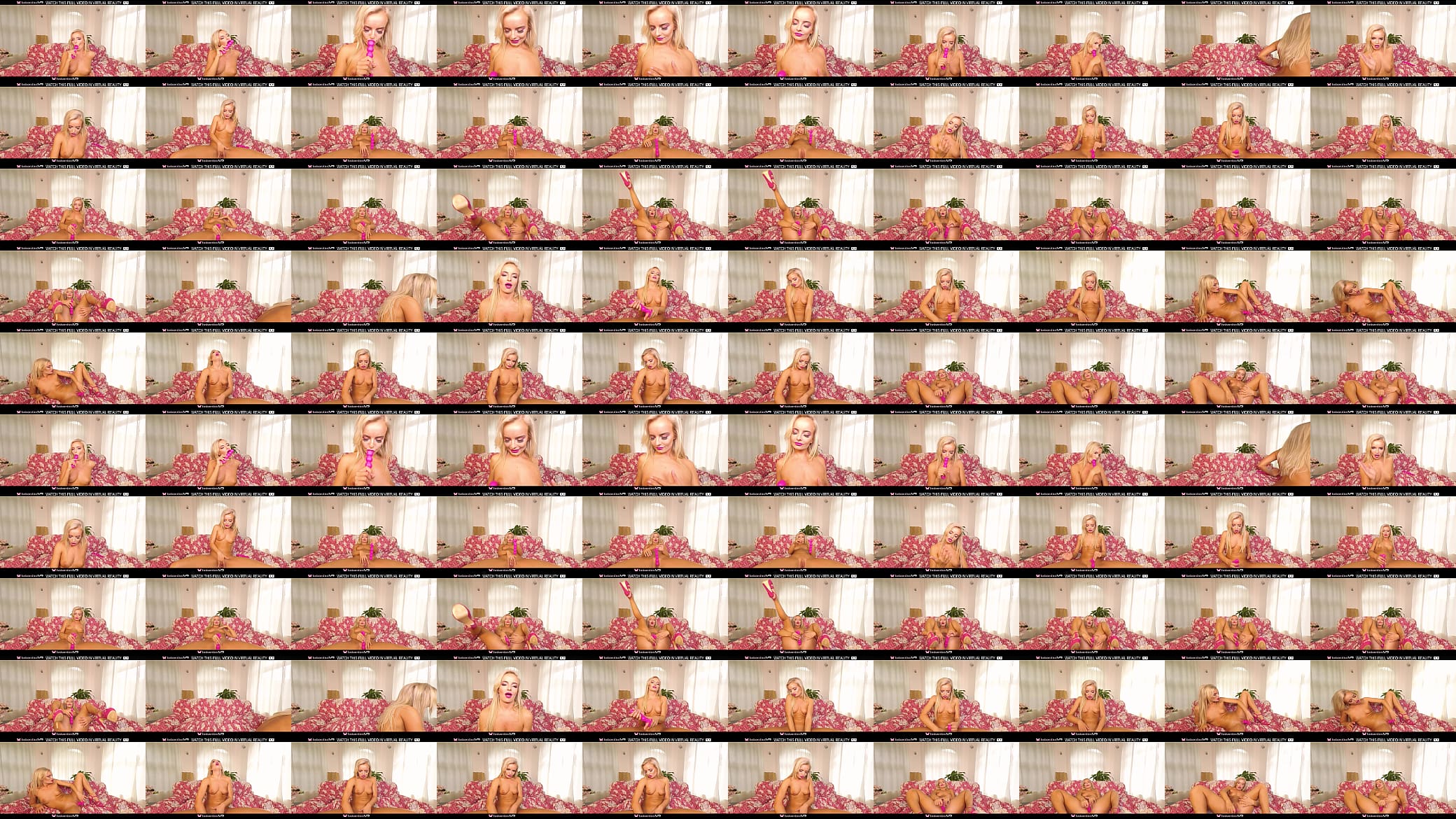 Solo hot blonde Victoria Pure rubs her pussy with her fingers in VR. 预览图