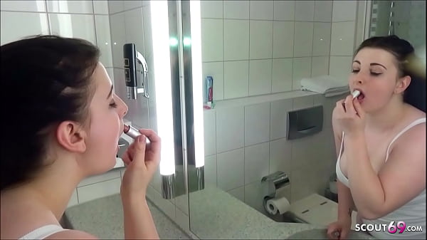 German BBW Step Sister Seduce to Fuck in Bathroom by