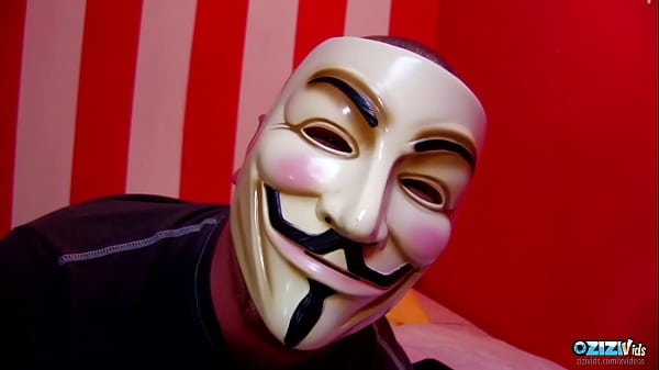 She was quite surprised when a masked guy joined the coitus making it a threesome