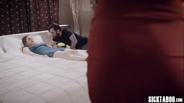 Hot teen fucked by a client in front of his wife